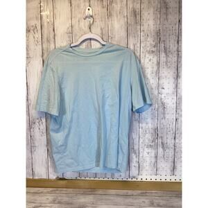 LATA Light Blue Essential Short Sleeve T Shirt Men's Size Large 100% Cotton